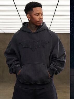 YoungLA Black Bat Logo Hoodie - Men's